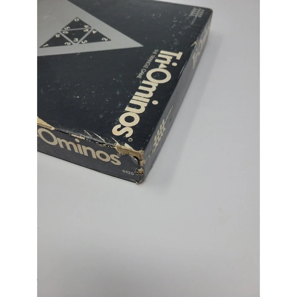 Vintage TRI-OMINOS Triangle Domino Board Game 4420 Pressman Complete